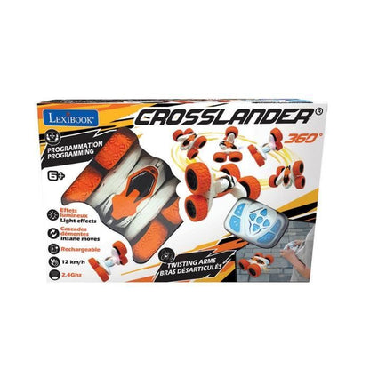 CROSSLANDER Programmable and rechargeable light off-road remote control car with wrist control - LEXIBOOK