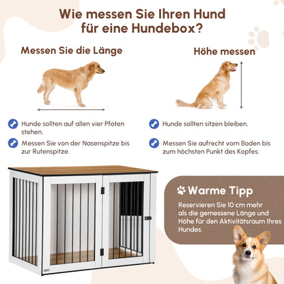 PawHut Hundebox, Hundekäfig, 1 Tür, för små och mittelgroße Hunde