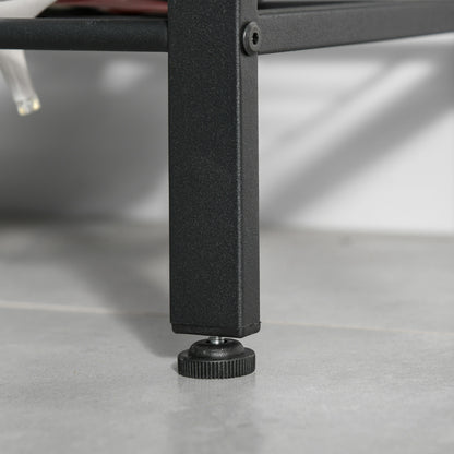 HOMCOM Garderobenständer Schuhregal Kleiderständer mit 8 Haken 2 Ablagen MDF Schwarz 72 x 34 x 185 cm