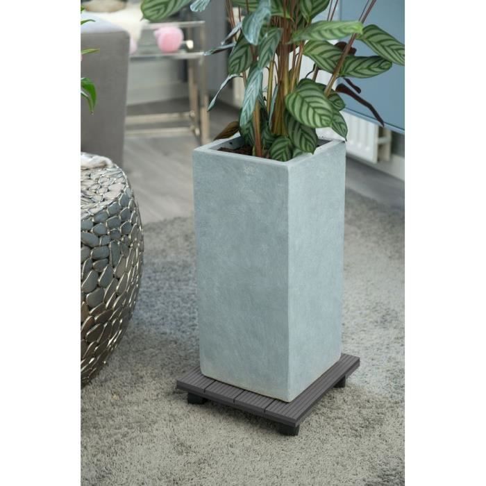 NATURE Roller table for plants - Composite wood - H7 x 30 x 30 cm