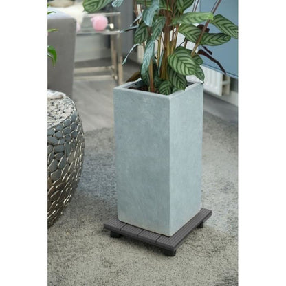 NATURE Roller table for plants - Composite wood - H7 x 30 x 30 cm