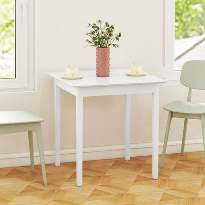 HOMCOM Küchentisch Esstisch Quadratischer Tisch, modernes Design, 75 cm x 75 cm x 76 cm, Weiß