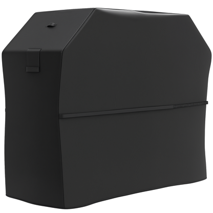 Outsunny Grillabdeckung BBQ Abdeckung Abdeckhaube mit Klettverschlüssen Schwarz, 147 x 61 x 122cm