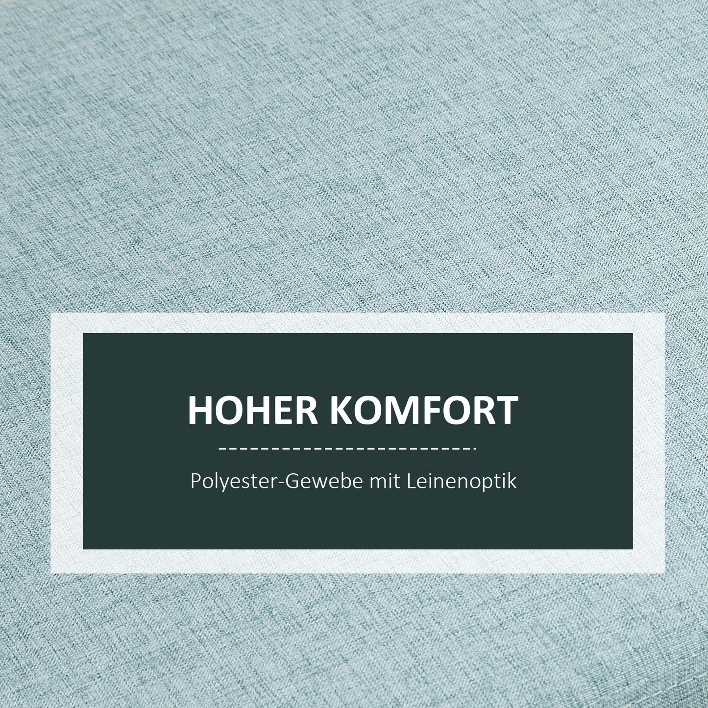 HOMCOM Sitzbank mit Stauraum Polsterbank mit Leinenoptik, Sitztruhe mit Holzbeine, Truhenbank für Wohnzimmer Schlafzimmer Flur 110 x 39 x 45 cm, Hellgrün