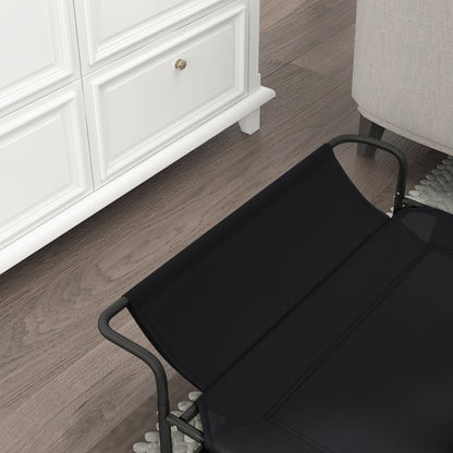 PawHut Hundebett, erhöhte Bauweise, Mesh-Bezug, Stahlrahmen, 29 x 91 x 69 cm, Schwarz