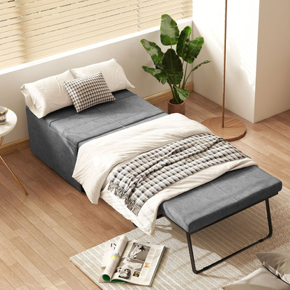 HOMCOM Klappbett, mit Matratze und Schutzabdeckung, 190 x 69 x 38,5 cm, Grau