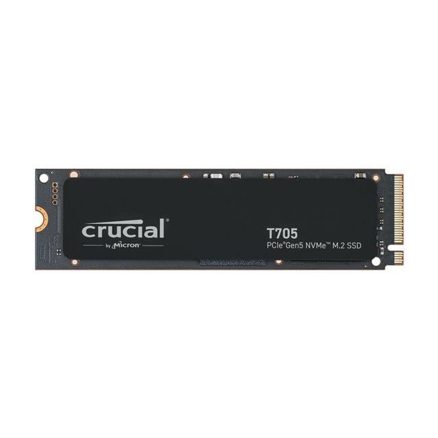 Internal Gaming SSD - CRUCIAL - T705 SSD 2TB PCIe Gen5 NVMe M.2 - Backwards compatibility PCIe 3.0 and 4.0
