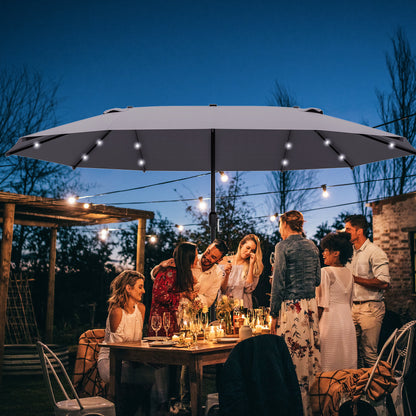 Outsunny Sonnenschirm Oval Dunkelgrau 440 x 260 cm