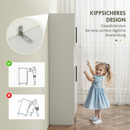 HOMCOM Küchenschrank, Vorratsschrank für Küche, Wohnzimmer, Esszimmer, Schränke, Regale, Mikrowellenablage, Spanplatte, Weiß