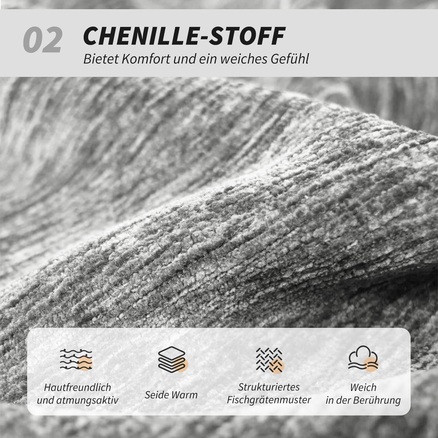 HOMCOM Armloser Polsterstuhl, drehbarer gepolsterter Bürostuhl mit weichem Stoffbezug, höhenverstellbar, Stahlbeine, Grau
