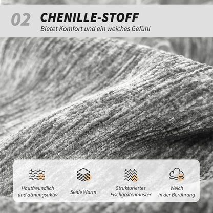 HOMCOM Armloser Polsterstuhl, drehbarer gepolsterter Bürostuhl mit weichem Stoffbezug, höhenverstellbar, Stahlbeine, Grau