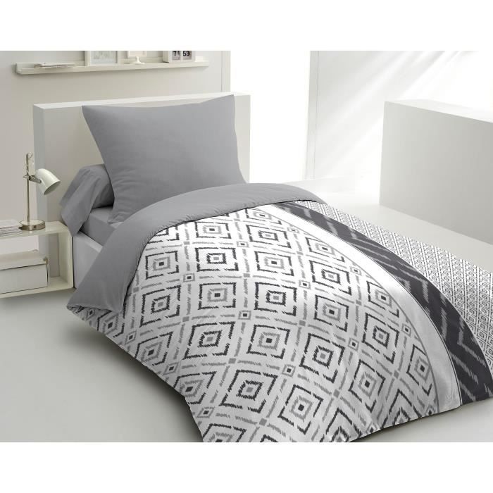 ETHNO Microfiber Duvet Cover Set - 1 Duvet Cover 140 x 200 cm + 1 Pillowcase 63 x 63 cm -