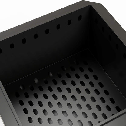 Outsunny Feuerschale Feuerstelle, inkl. Schürhaken, 48 x 48 x 41 cm, Schwarz