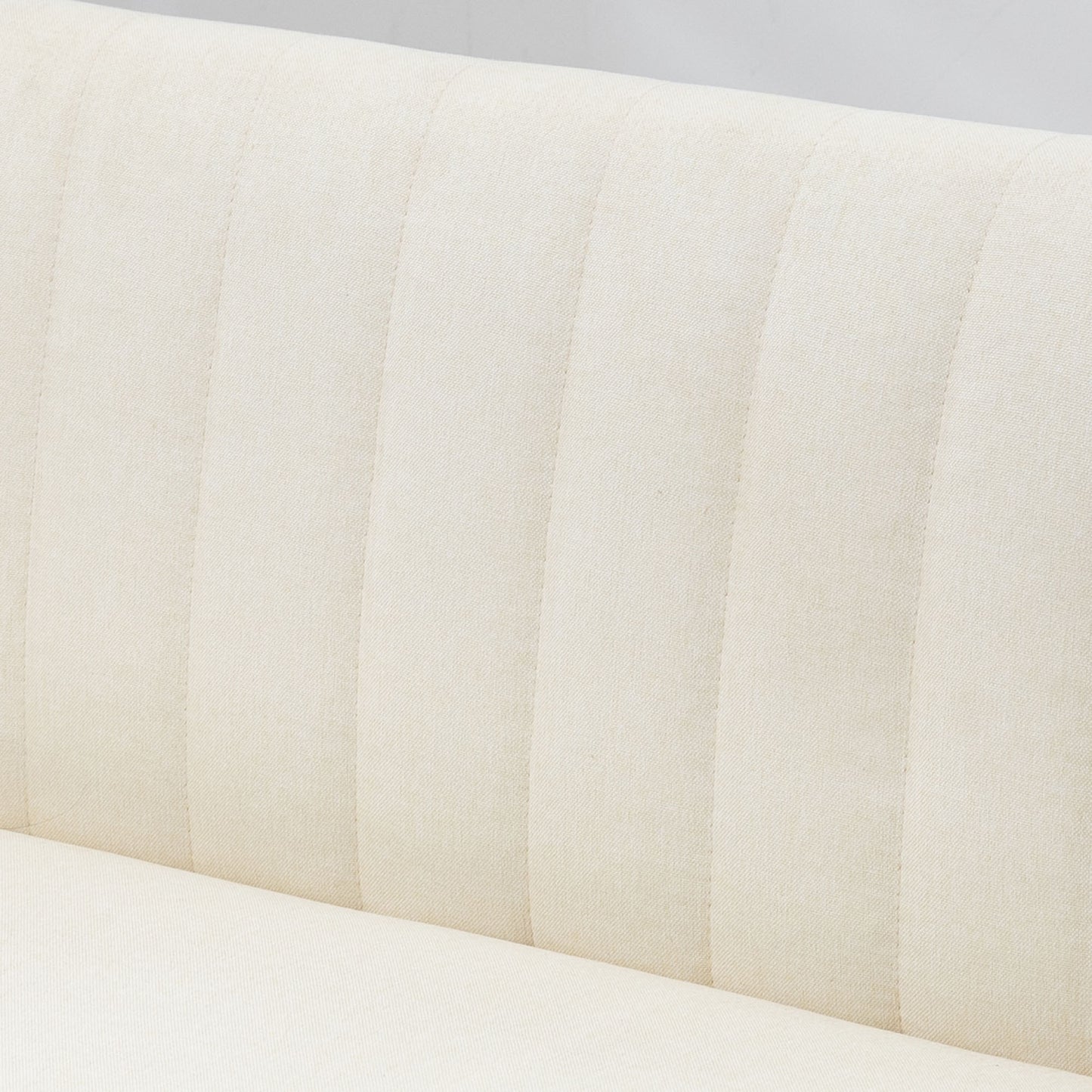 HOMCOM 2-Sitzer Sofa, weiche Polsterung, pflegeleichter Bezug, bis 150 kg, 117 x 56,5 x 77 cm, Cremeweiß