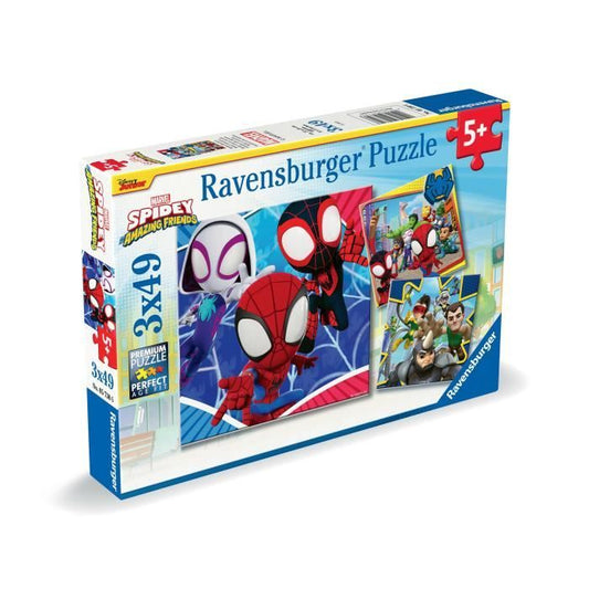 Ravensburger-SPIDERMAN-Puzzles 3x49 pieces - Spidey, the web shooter-4005556057306-From 5 years old