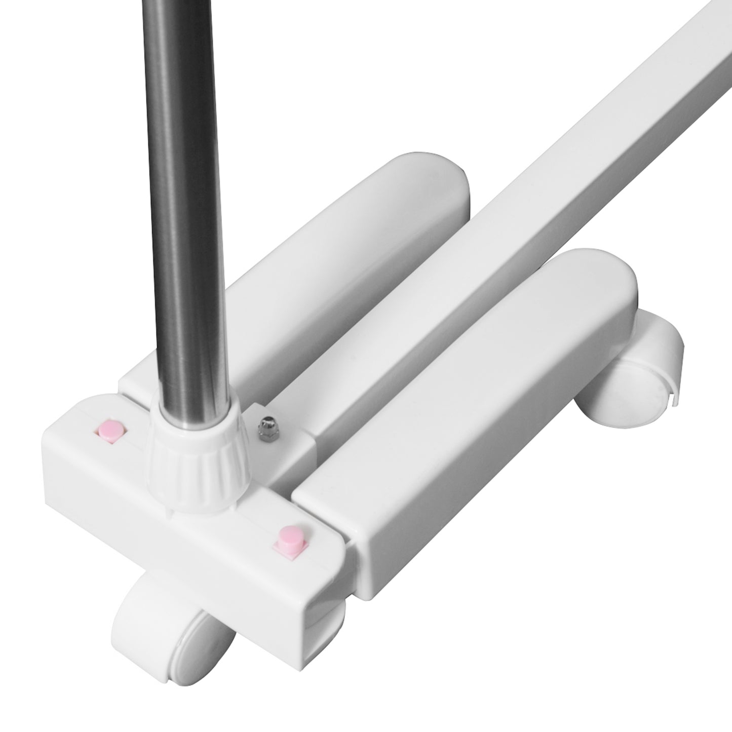 HOMCOM Turmwäscheständer ausziehbar Standtrockner mit 3 Ebenen, klappbare Flügel, Rollen, Wäschetrockner für Innen und Außen, Weiß, 83-136,5 x 45,5 x 154 cm