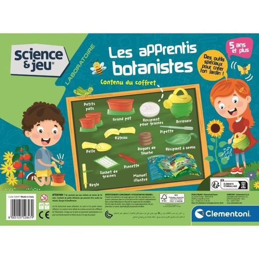 CLEMENTONI - Apprentice botanists - Scientific box - Discover the world of botany - Gardening tools - From 5 years old