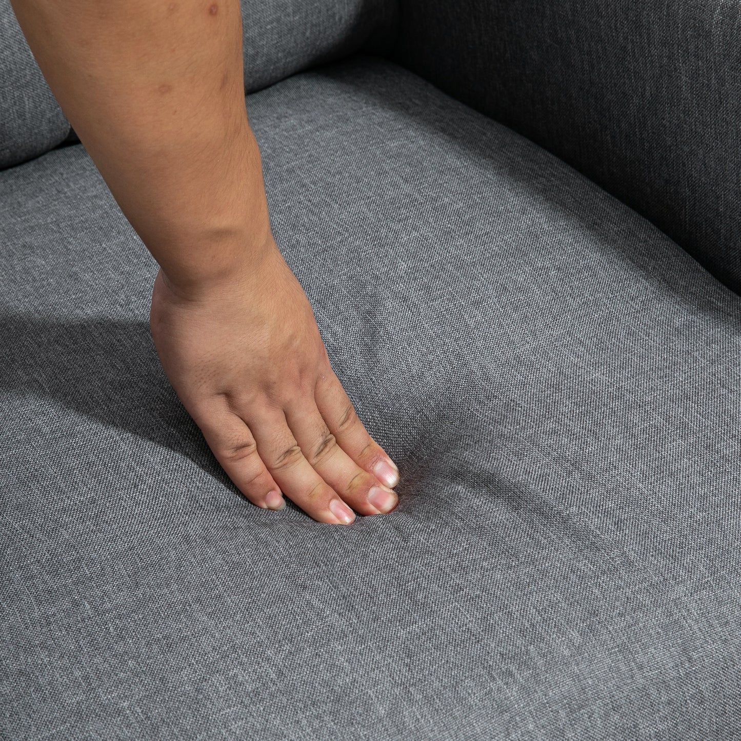 HOMCOM Relaxsessel mit Liegefunktion, ausfahrbares Fußteil, Taschenfederkern, bis 150 kg, Grau