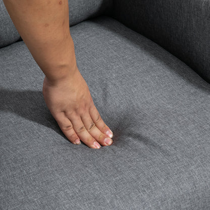 HOMCOM Relaxsessel mit Liegefunktion, ausfahrbares Fußteil, Taschenfederkern, bis 150 kg, Grau