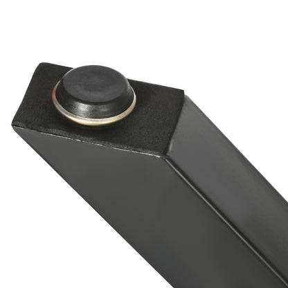 HOMCOM 2 Stück Stahl Tischbeine Tischfüße für Esstisch Schreibtisch Couchtisch Tischgestell in X-Form Schwarz 72cm