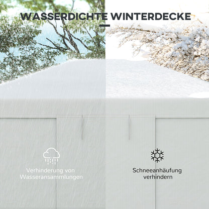 Outsunny Pavillon-Ersatzdach Ersatzvordach, wetterbeständig, 360 x 300 x 270 cm, Weiß