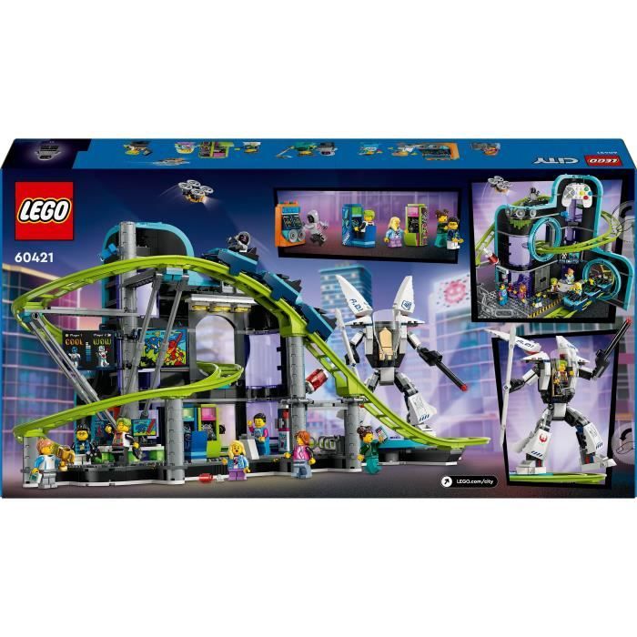 LEGO City 60421 Robot World Amusement Park - Funfair Games for Kids 8 Years Old