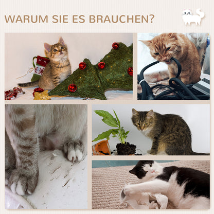 PawHut Kletterwand Katzen 7-teilig Katzen Kletterwand Set med Katzenhaus, Plattform, Plattform Grau
