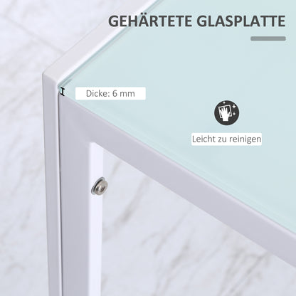 HOMCOM Esstisch Küchentisch großer Tisch, modernes Design, 120 cm x 60 cm x 75 cm, Weiß