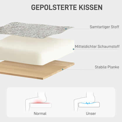 HOMCOM Bürostuhl, Schreibtischstuhl, drehbar, Wippfunktion, höhenverstellbar, Hellgrau