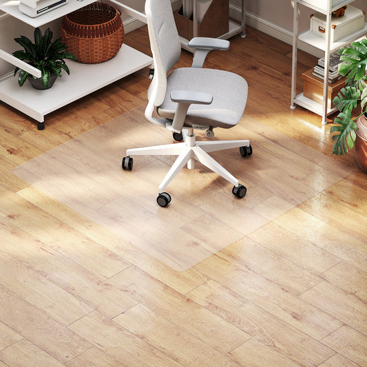 HOMCOM Bodenschutzmatte, rutschfest, 1,5mm dick, 120x120cm, Transparent