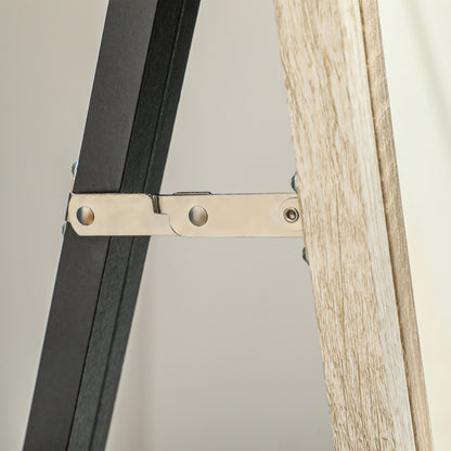 HOMCOM Ganzkörperspiegel, MDF-Rahmen, splitterfreie Folie, 162,6 x 53,3 cm, Naturholz