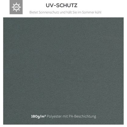 Outsunny Ersatzdach für Pavillon 3x3m wasserabweisend Pavillondach für Metallpavillon Pavillon Ersatzdach Gartenpavillon Partyzelt Gartenzelt Polyester Kohlegrau
