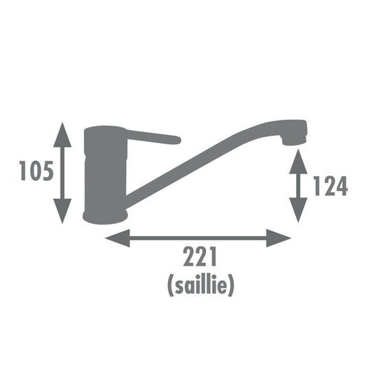 Kitchen mixer tap - EDOUARD ROUSSEAU - BORN NF - Stainless steel