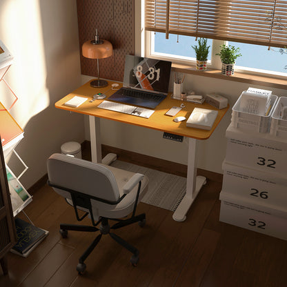 Vinsetto Stehschreibtisch, höhenverstellbar, 120x60x72-116cm, Natur/Weiß