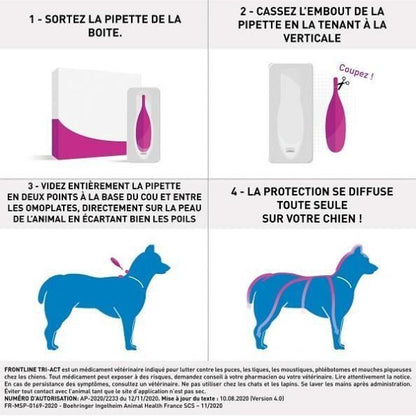 FRONTLINE 3 Tri-Act pipettes - For dogs from 20 to 40 kg