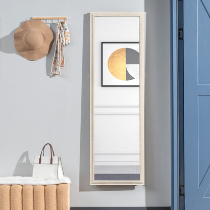 HOMCOM 160 x 50 cm Ganzkörperspiegel, vielseitig verwendbar, rechteckiges Design mit Rahmen, Weiß