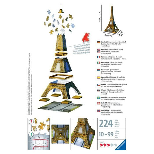 RAVENSBURGER Puzzle 3D Tour Eiffel 216 pcs