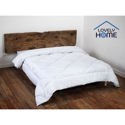 Duvet 240 x 260 cm - LOVELY HOME - Warm - 450 g/m² - Anti-mite - 2 people - White