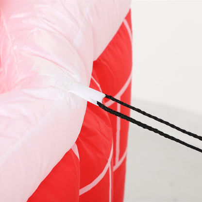 Outsunny Aufblasbare Weihnachtsdekoration, Weihnachtsmann in Schornstein, LEDs, Gebläse