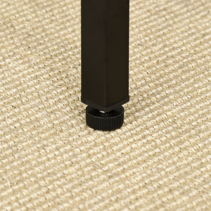 HOMCOM Bartisch-Set Stehtisch mit 4 Barhockern 5-teiliges Tischset Stahl Eiche