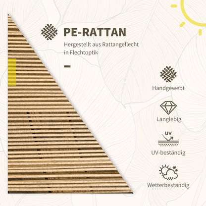 Outsunny 3-teiliges Bistro-Set, wetterbeständig, 1 Beistelltisch, 2 Stühle, 62 cm x 65 cm x 78 cm, Sand+Dunkelgrau