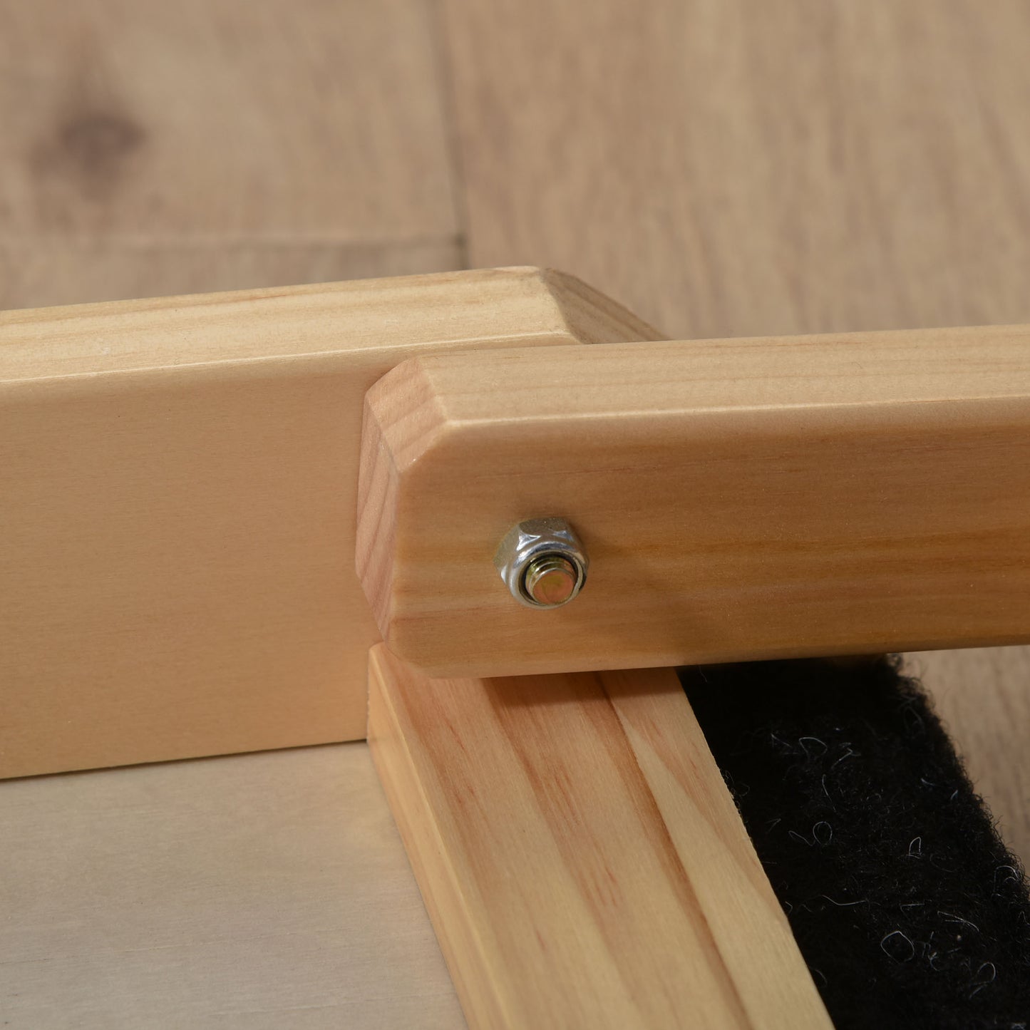 PawHut Haustierrampe mit rutschfestem Teppich verstellbarer Haustierleiter Hunderampe für großen Hund Kiefernholz Polyester Schwarz+Naturholz 90B x 40T x 61H cm