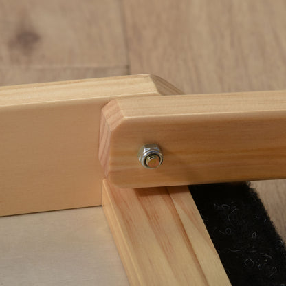 PawHut Haustierrampe mit rutschfestem Teppich verstellbarer Haustierleiter Hunderampe für großen Hund Kiefernholz Polyester Schwarz+Naturholz 90B x 40T x 61H cm