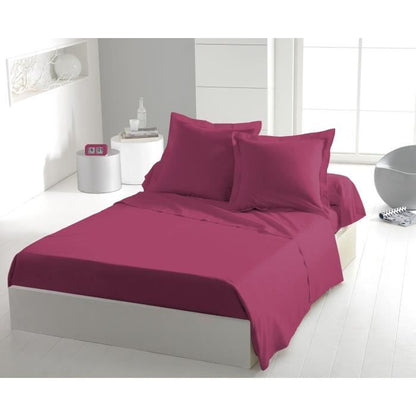 LOVELY HOME Flat Sheet 100% cotton 180x290 cm - 1 person - Fuchsia