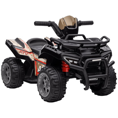 HOMCOM Kinder Quad Elektro 6V Kinderquad mit Vorwärtsfunktion, Musik, Elektro-Quad für Kinder 1,5-3 Jahre Schwarz