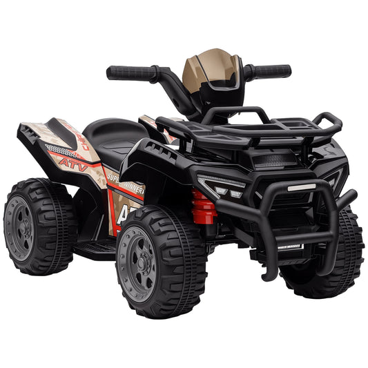 HOMCOM Kinder Quad Elektro 6V Kinderquad mit Vorwärtsfunktion, Musik, Elektro-Quad für Kinder 1,5-3 Jahre Schwarz