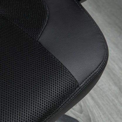 HOMCOM Bürostuhl Massagesessel Massagefunktion mit 6 Vibrationspunkte Ergonomischer Gaming Stuhl mit Wärmefunktion Kunstleder Schwarz 68 x 69 x 108-117cm