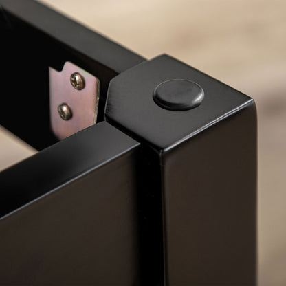 HOMCOM Klavierbank, Pianobank für 1 Person, gepolstert, Holzbeine, Schwarz