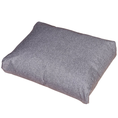 Outsunny Vierteiliges Gartenmöbel Set, Sitzgruppe, Sofa mit Sitzkissen, Tisch mit Staurum, Polyester, Grau, 138 x 69 x 63 cm