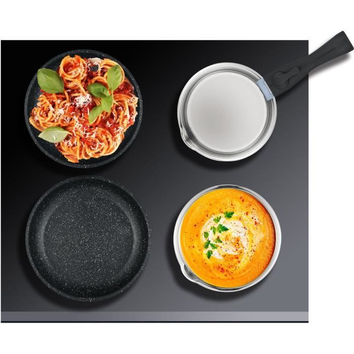 Induction cookware set - Arthur Martin - AM1275 - Stainless steel - 15 pieces - Removable handle - All hobs including induction